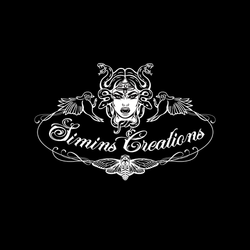 Alternative logo with the title 'Simins Creations logo'