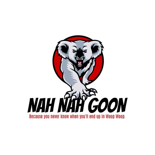 Steel design with the title 'nah nah goon designs , changing the world, maybe.'