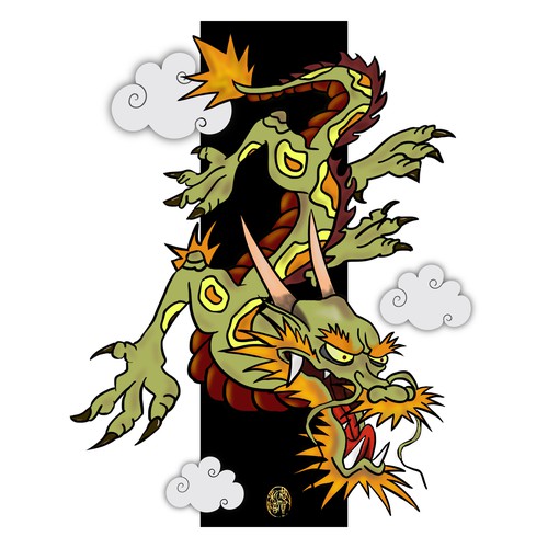 Chinese artwork with the title 'paddle design'