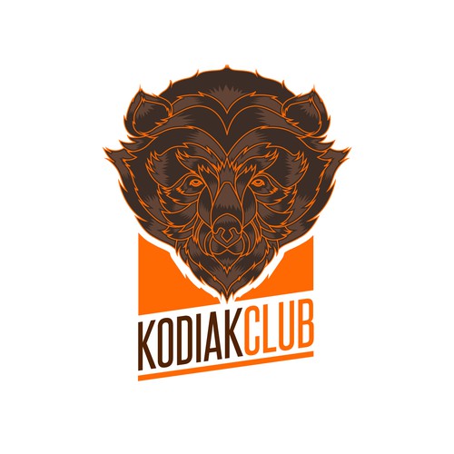 Nightlife logo with the title 'Kodiak Club Bar logo proposal'