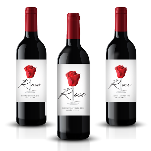 Winery label with the title 'Rose Wine'