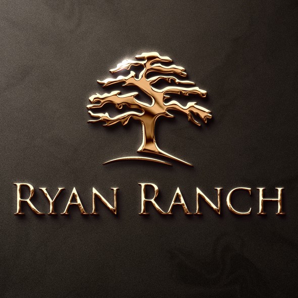 Family business logo with the title 'Handcrafted golden Tree logo'