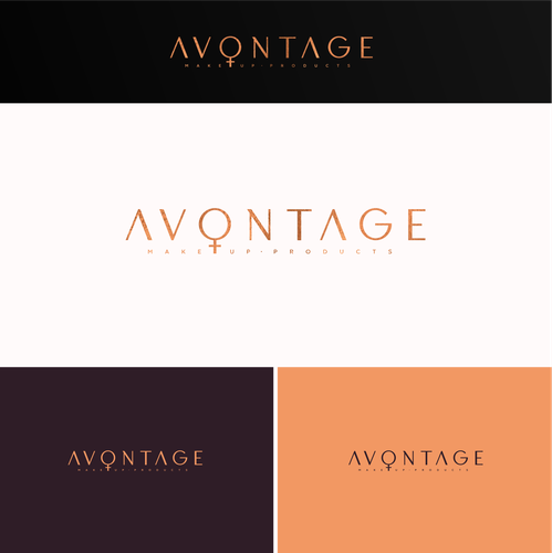 Makeup logo with the title 'AVONTAGE'