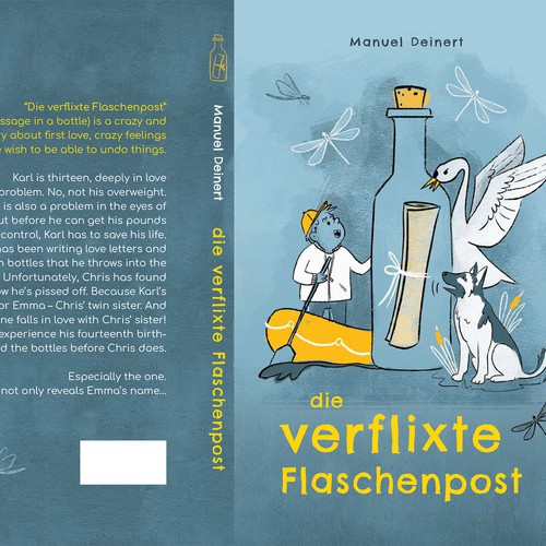 Cute book cover with the title 'Book Cover Design'