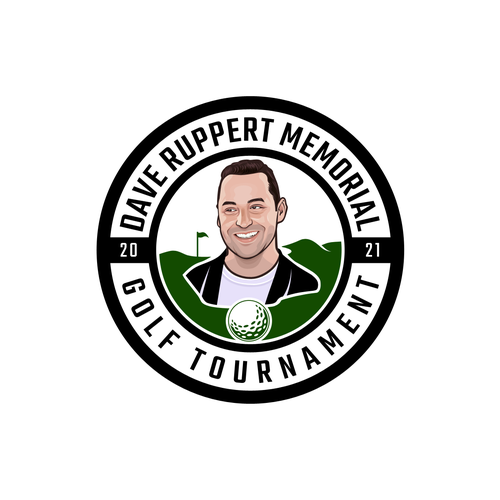 Tournament logo with the title 'Dave Ruppert Memorial Golf Tournament Logo'