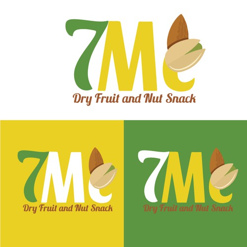 Nut logo with the title 'Bold and bright logo for food '