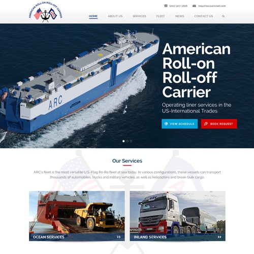 Cargo design with the title 'Help! ARC Website Re-Design'