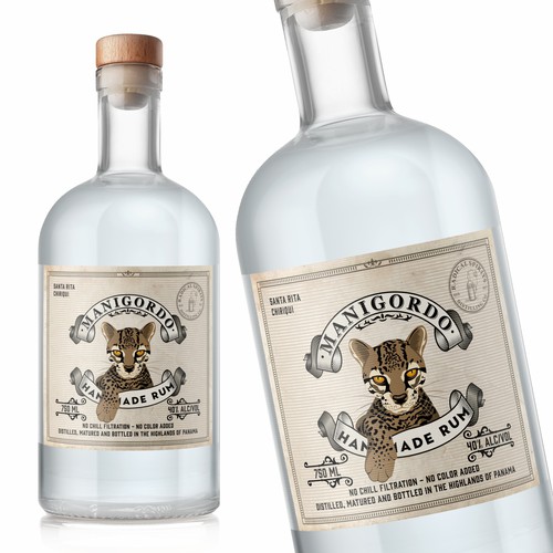 Luxurious label with the title 'Rum label design'