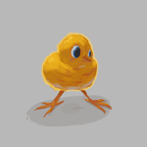 Children's book illustration with the title 'Chick for Children's Book'