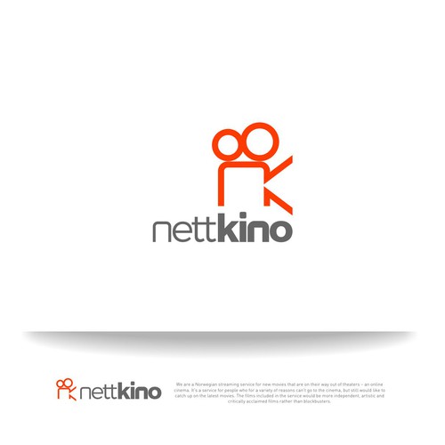 Movie brand with the title 'simple but meaningful logo for an online movie theatre'