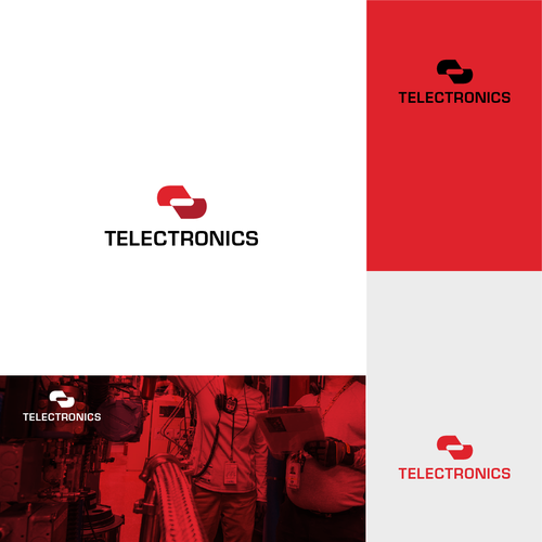 Electronics logo with the title 'modern geometric logo'