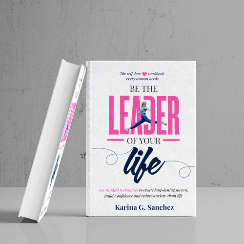 Motivational book cover with the title 'Book cover design for motivational book for female'