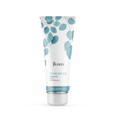 Natural packaging with the title 'Natural deodorant contest winner'