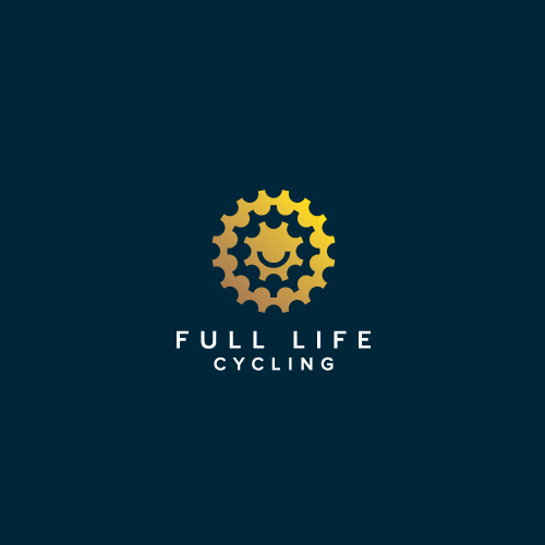 Cycling design with the title 'full life cycling logo and brand guidelines'