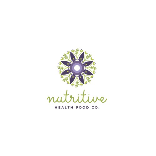 Geometric logo with the title 'Logo concept for natural food company'