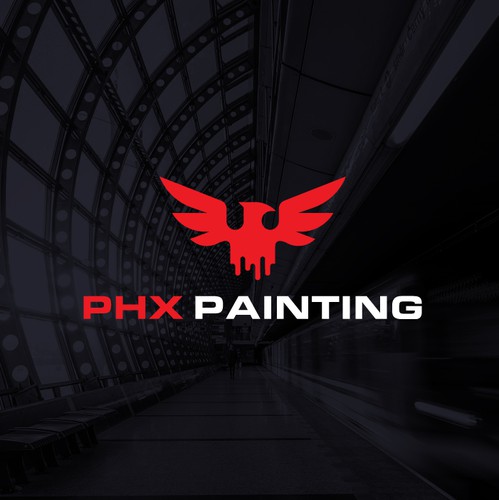 Majestic design with the title 'PHX Painting Logo Design'