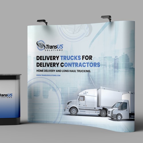 Booth design with the title 'TransUS Solutions'