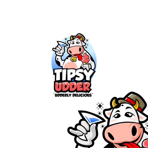 Alcohol logo with the title 'TIPSY UDDER'