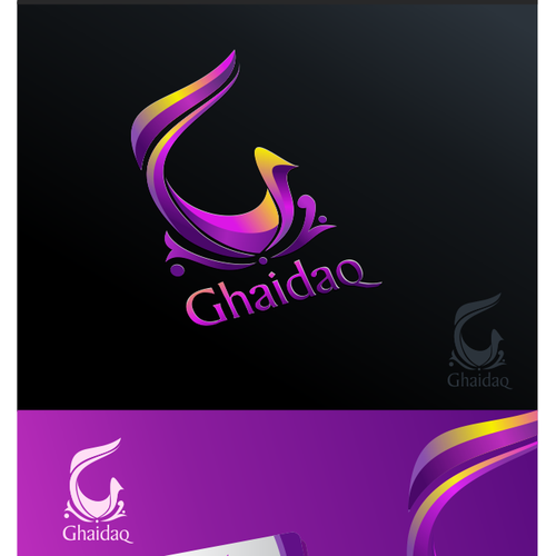 Dubai design with the title 'Ghaidaq G Initial logo'