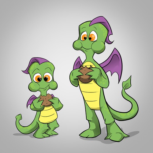 Cartoon design with the title 'DRAGON MONSTER'