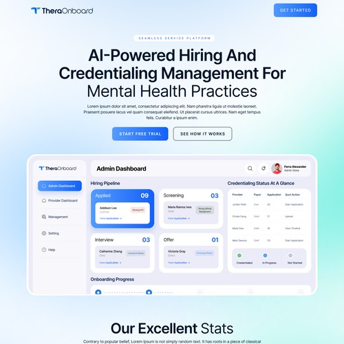 Website with the title 'Minimal dashboard design'