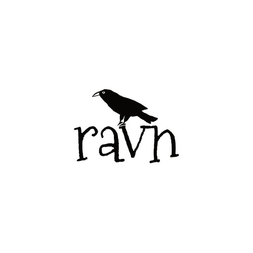 Raven logo with the title 'Cool Simple Logo for Coffee Products Company'