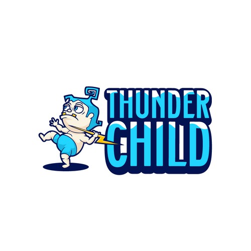 Thunder design with the title 'Thunder child'