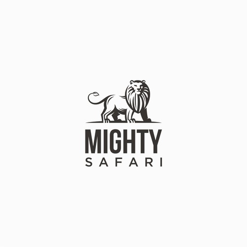 Tourism logo with the title 'Mighty Safari'
