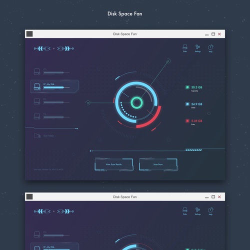 Statistics design with the title 'Disk Management Windows App'