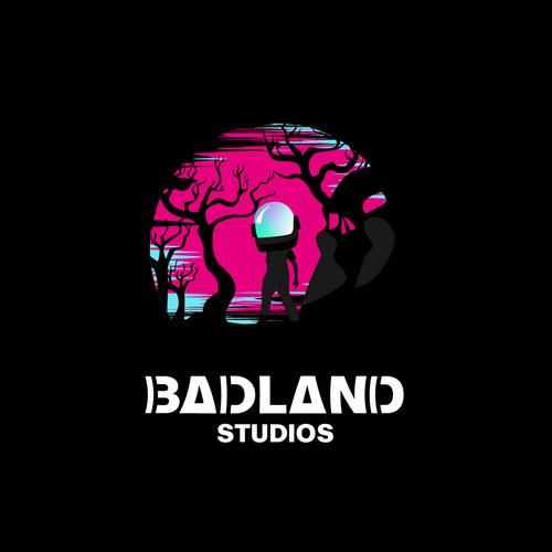 Sci-fi logo with the title 'Cool logo concept for a video game studio'