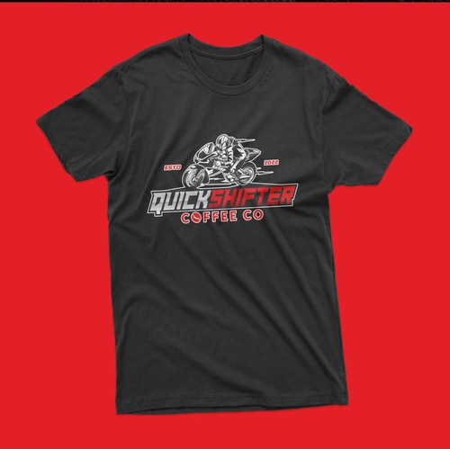 Adobe templates logo with the title 'coffee race quick shifter coffee co logo'