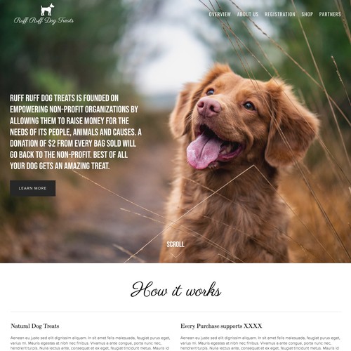 Treats design with the title 'Ruff Ruff Dog Treats'