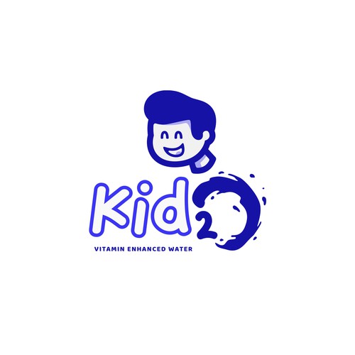Kid logo with the title 'KIDS WATER LOGO DESIGN'