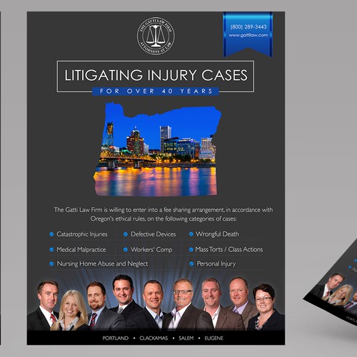 Advertising design with the title 'law poster'