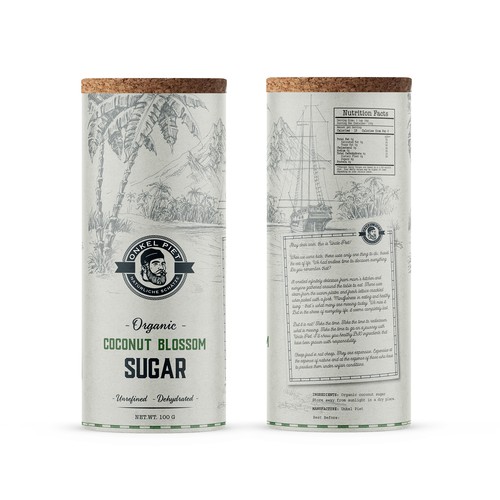 Tube packaging with the title 'Create a colorful tube for our brand "Onkel Piet" -'