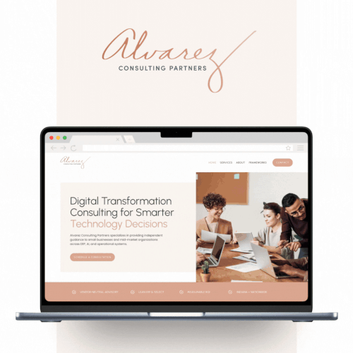Design with the title 'Alvarez Consulting Partners Website'