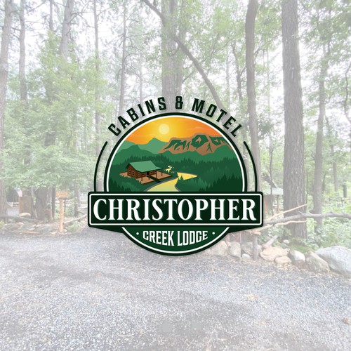 Woods design with the title 'Cabins in the woods'