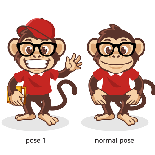 Monkey design with the title 'monkey logo mascot'