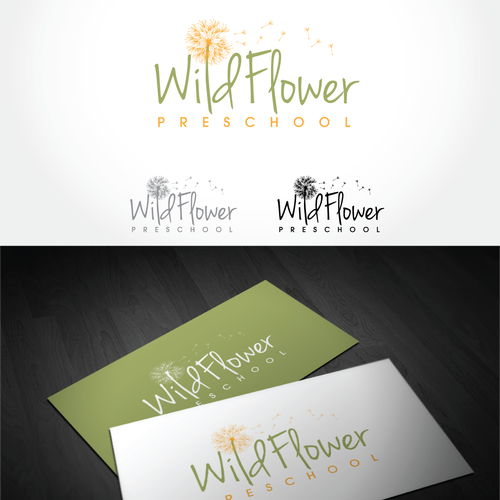 Preschool logo with the title 'logo for Wildflower Preschool'