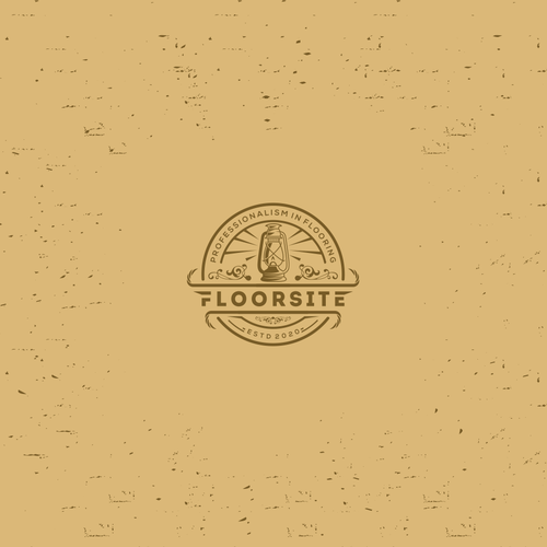 Floor design with the title 'Design a vintage logo for an ultra professional and rising flooring company.'