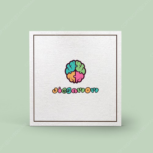 Puzzle logo with the title 'Jigsaw Puzzle company logo design'