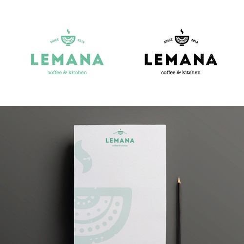 Coffee shop brand with the title 'Logo for Lemana - coffee&kitchen, aboriginal meeting place'