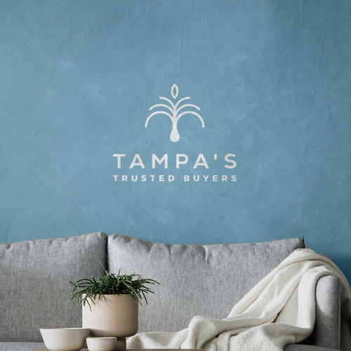 Palm tree logo with the title 'Logo design for Tampa's Trusted Home Buyers'