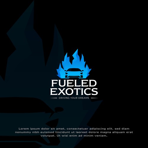 Fire brand with the title 'Fueled Exotics'
