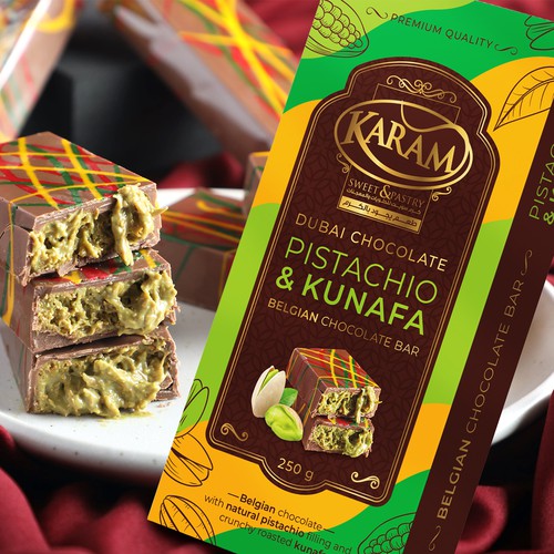 Chocolate packaging with the title 'Chocolate Bar Packaging Design'