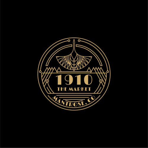 Swan logo with the title 'art deco swan adventure coffee'