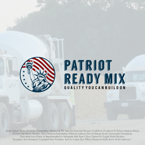 Patriot logo with the title 'Patriot Ready Mix'