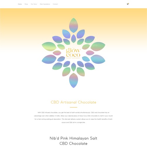 Chocolate bar design with the title 'Design for CBD Chocolate. '