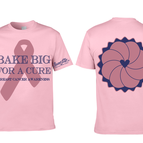 Breast cancer design with the title 'T-Shirt Design for Cupcakes To Cure Breast Cancer'