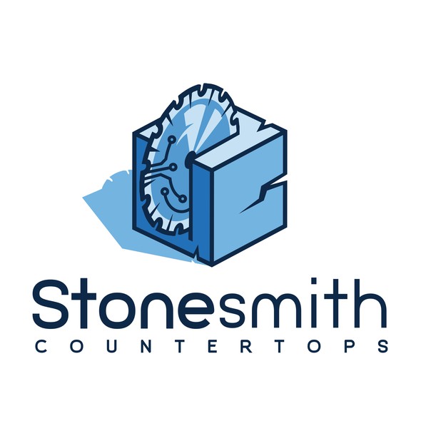 Saw design with the title 'A logo for stone countertop manufacturer'